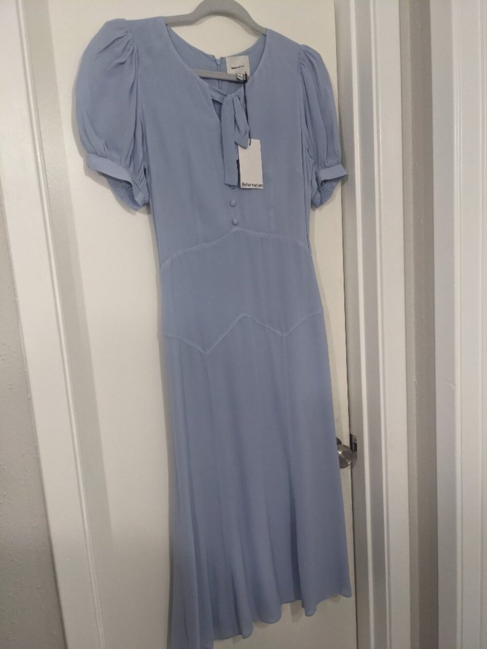 Reformation Delia Dress Light Blue Size 4